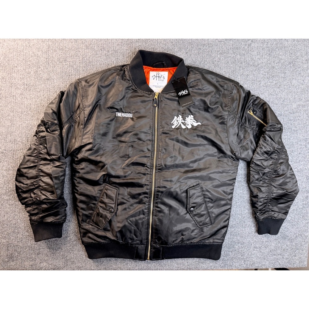 Shaka Wear Tekken World Tour Finals 2023 Bomber Jacket Large Black NWT Embroider